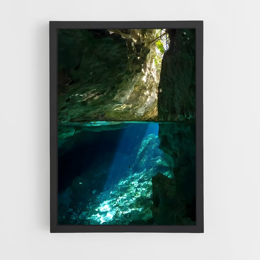Poster Lumière des Cenotes – affiche Plongée sous-marine (vue 2)